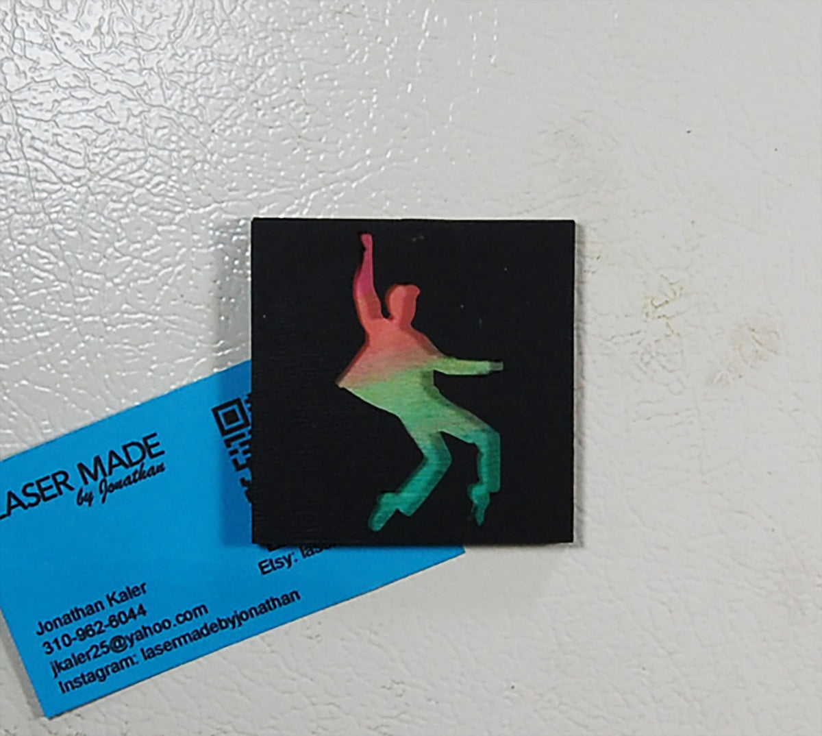 Hand-painted basswood Elvis magnet