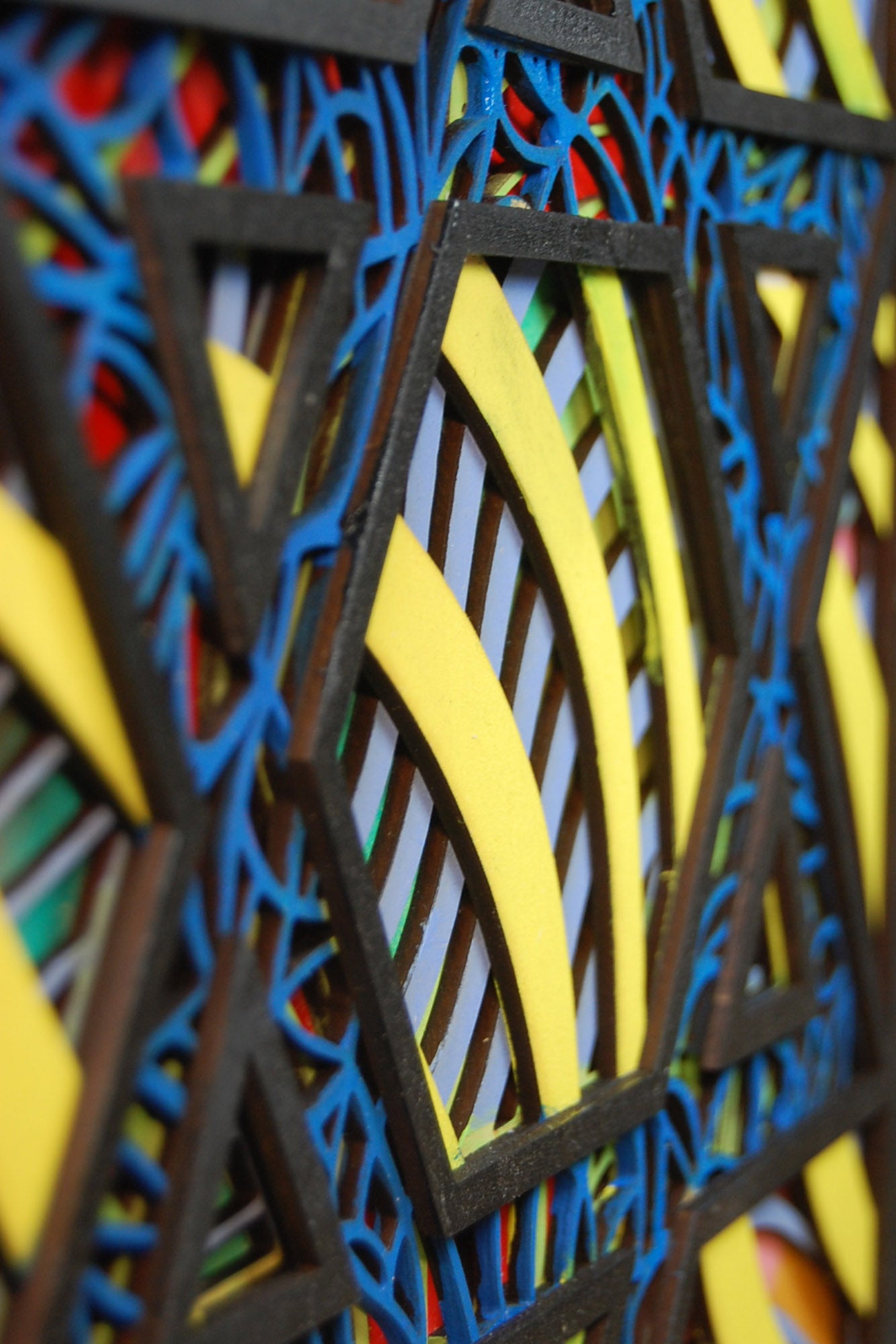 Star of David Wall Art | Intricate Handmade Laser Cut Hand Painted Judaica