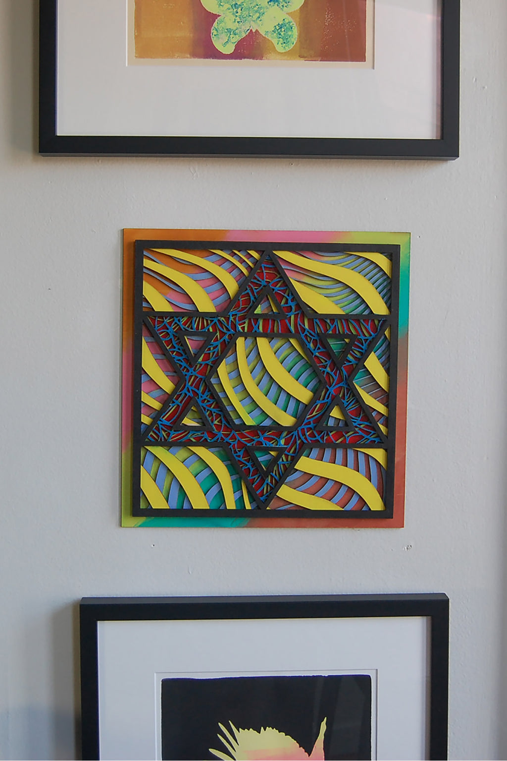 Star of David Wall Art | Intricate Handmade Laser Cut Hand Painted Judaica
