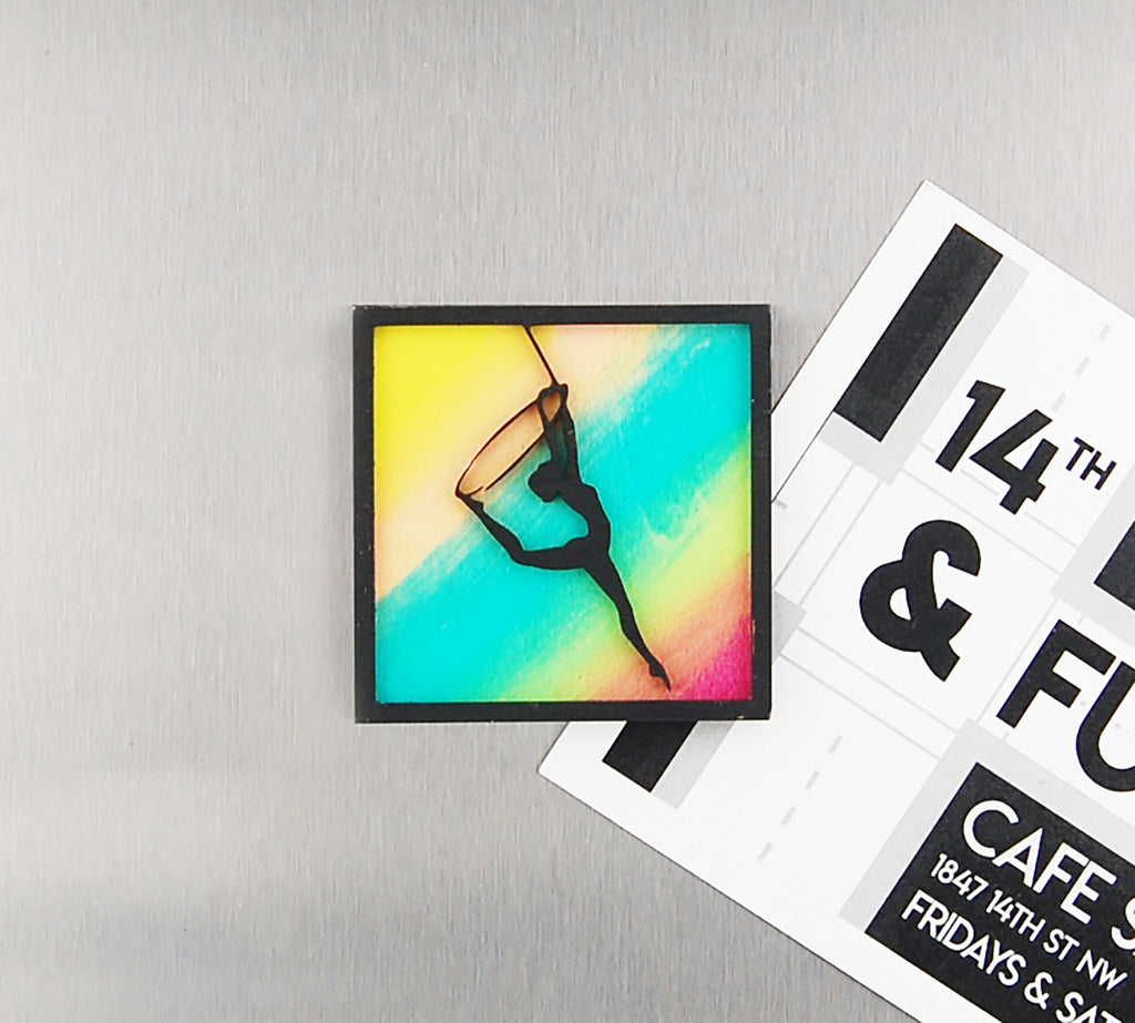 Refrigerator magnet 4 pack, aerialist theme