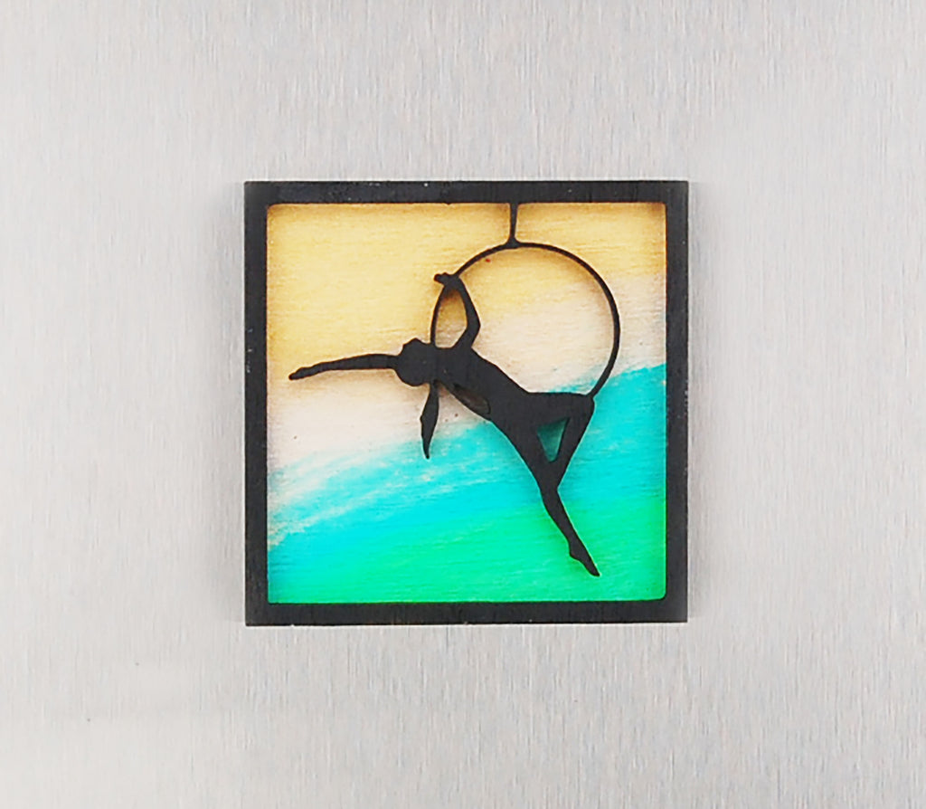 Refrigerator magnet 4 pack, aerialist theme