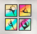 Refrigerator magnet 4 pack, aerialist theme