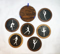 Ballet Coaster Set | 6 Handmade Laser Cut Hand Painted Ballerina Coasters with Holder