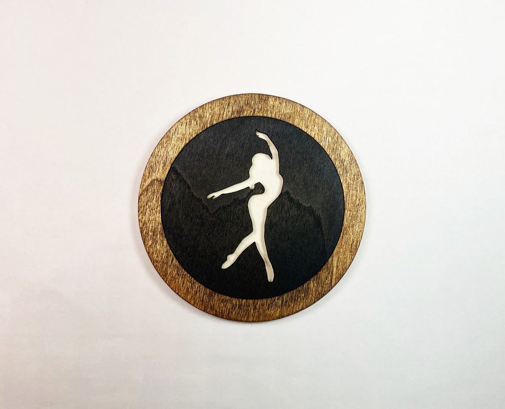 Ballet Coaster Set | 6 Handmade Laser Cut Hand Painted Ballerina Coasters with Holder