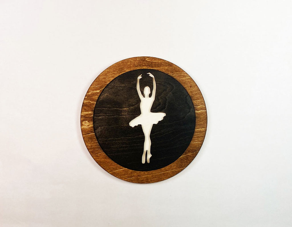 Ballet Coaster Set | 6 Handmade Laser Cut Hand Painted Ballerina Coasters with Holder