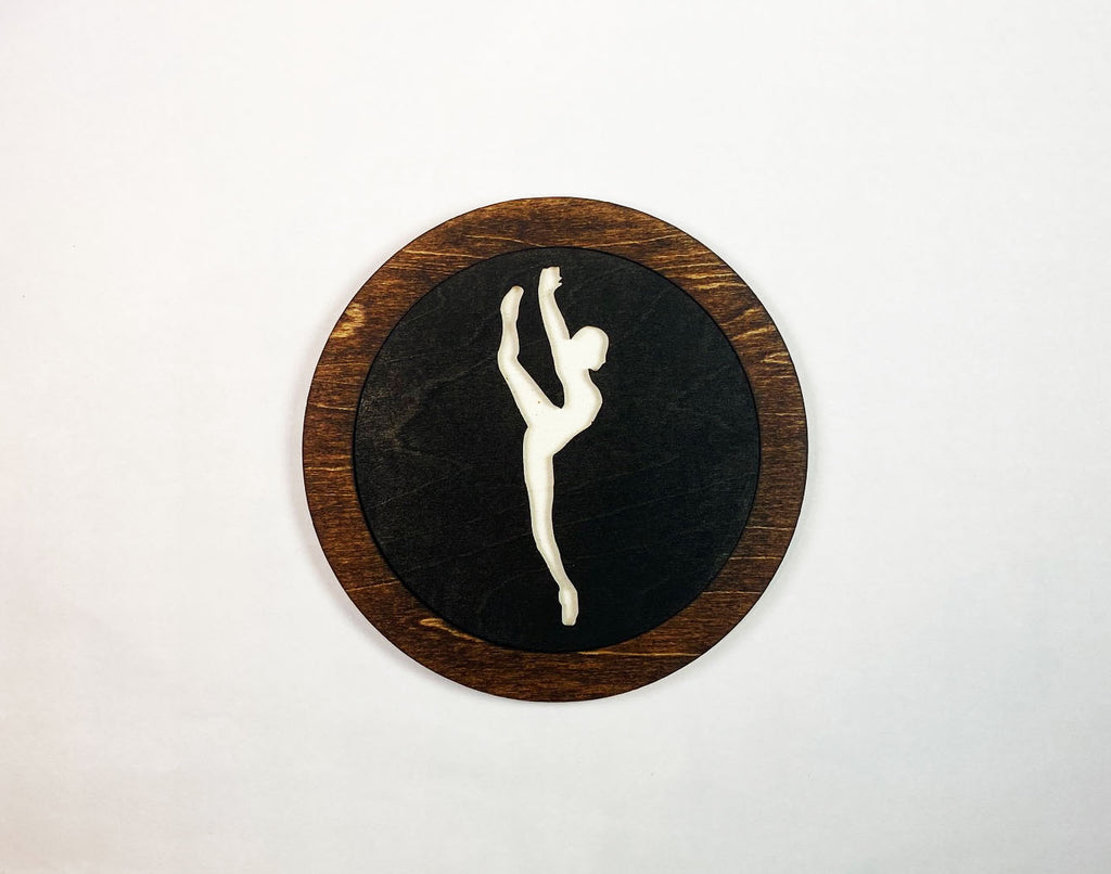 Ballet Coaster Set | 6 Handmade Laser Cut Hand Painted Ballerina Coasters with Holder