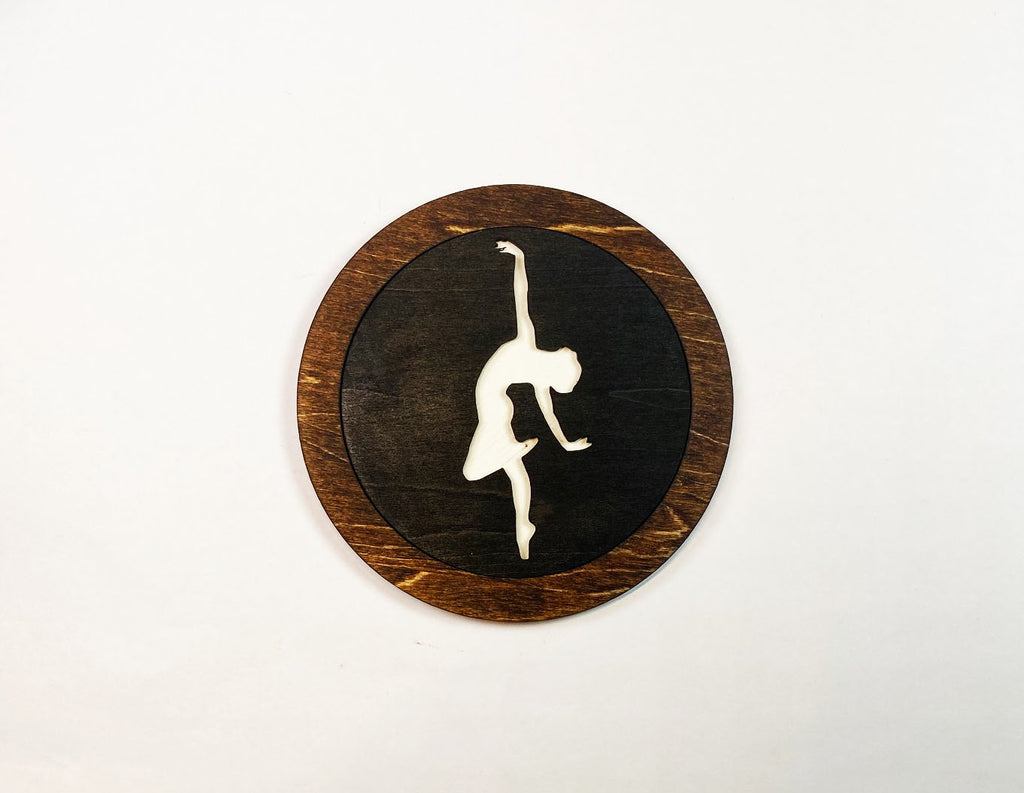 Ballet Coaster Set | 6 Handmade Laser Cut Hand Painted Ballerina Coasters with Holder