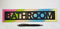 Bathroom Sign | Handmade Laser Cut Hand Painted Wood Home Decor