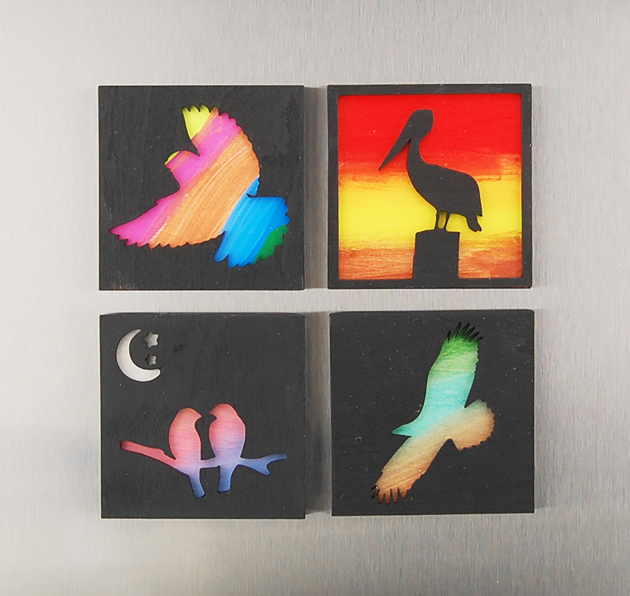 Refrigerator Magnet 4 Pack – Bird Theme