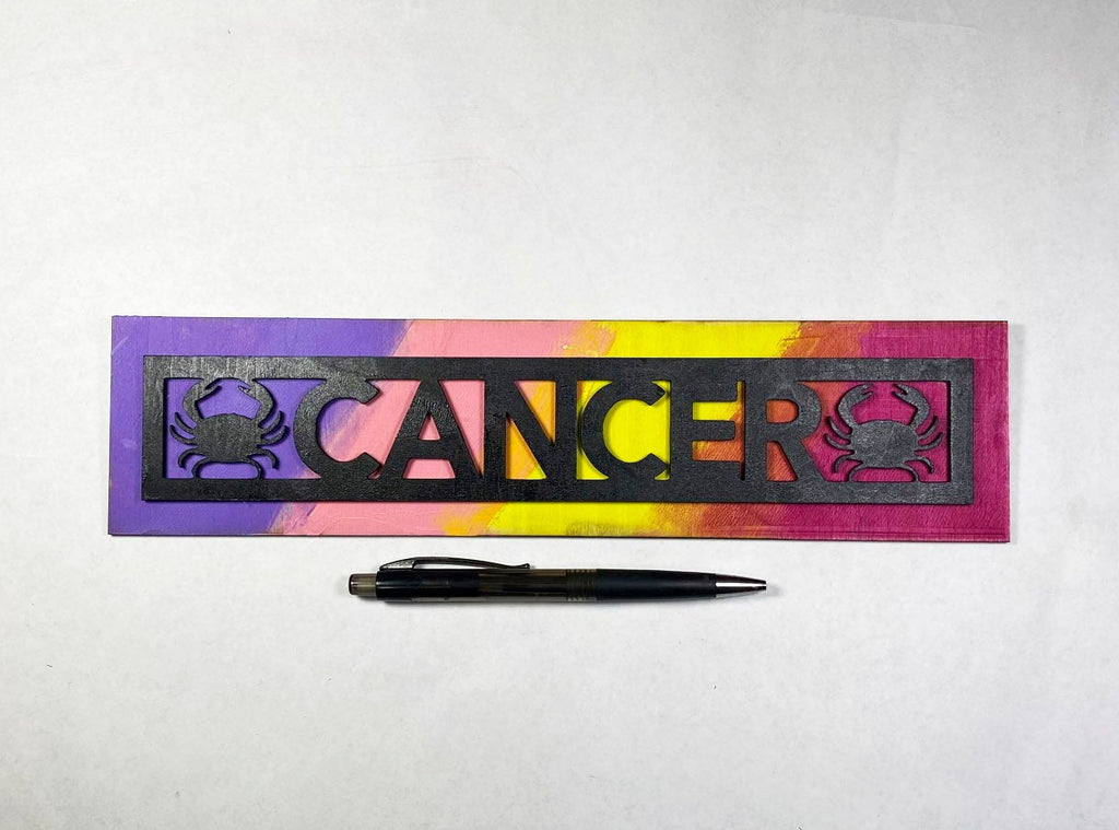Cancer Sign | Handmade Laser Cut Hand Painted Zodiac Astrology Decor