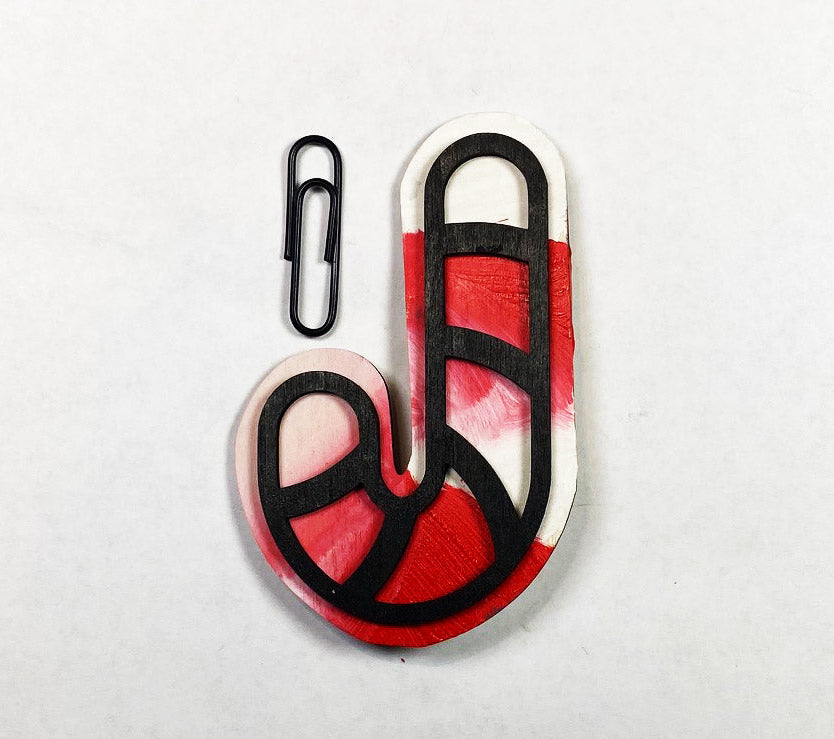 Candy Cane Wooden Pin | Handmade Laser Cut Wearable Art Brooch