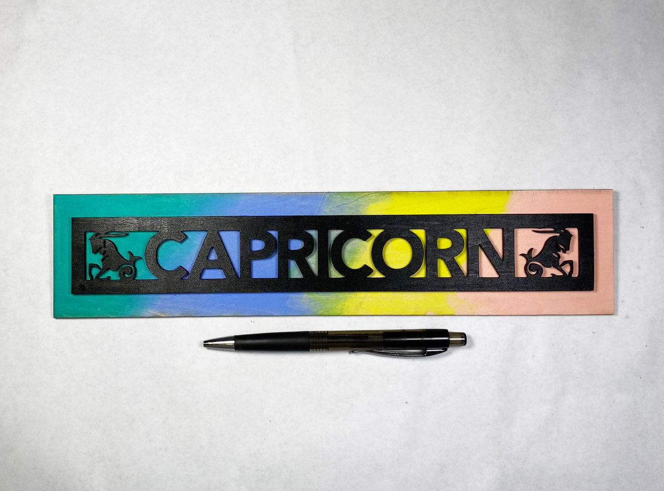 Capricorn Sign | Handmade Laser Cut Hand Painted Zodiac Astrology Decor