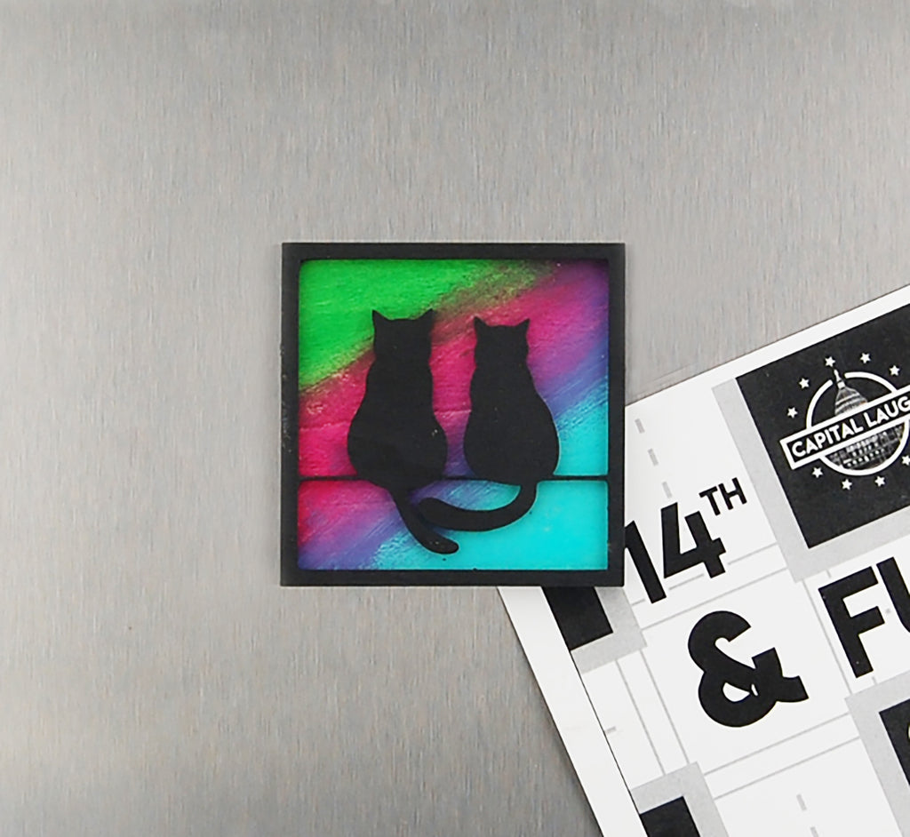 Refrigerator Magnet 4 Pack – Cat Theme
