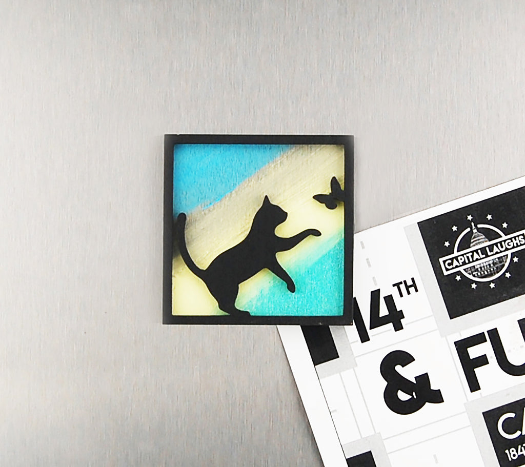 Refrigerator Magnet 4 Pack – Cat Theme