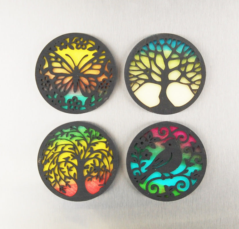 Refrigerator Magnet 4 Pack – Circular Art