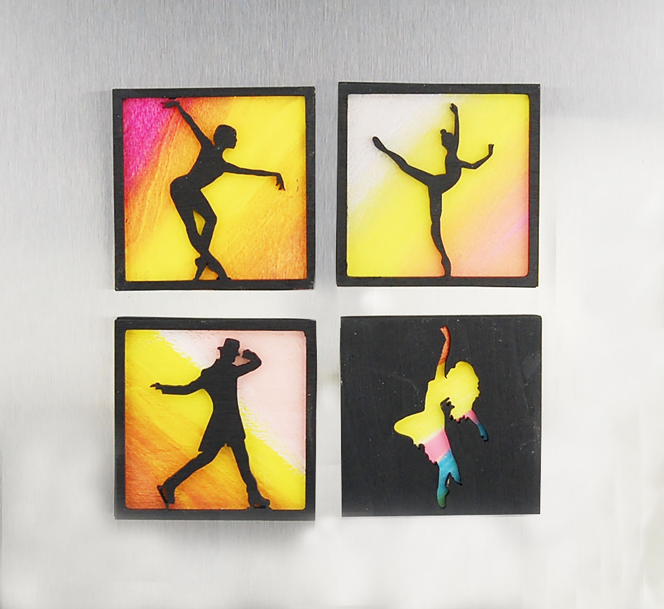 Refrigerator Magnet 4 Pack – Dancer Theme