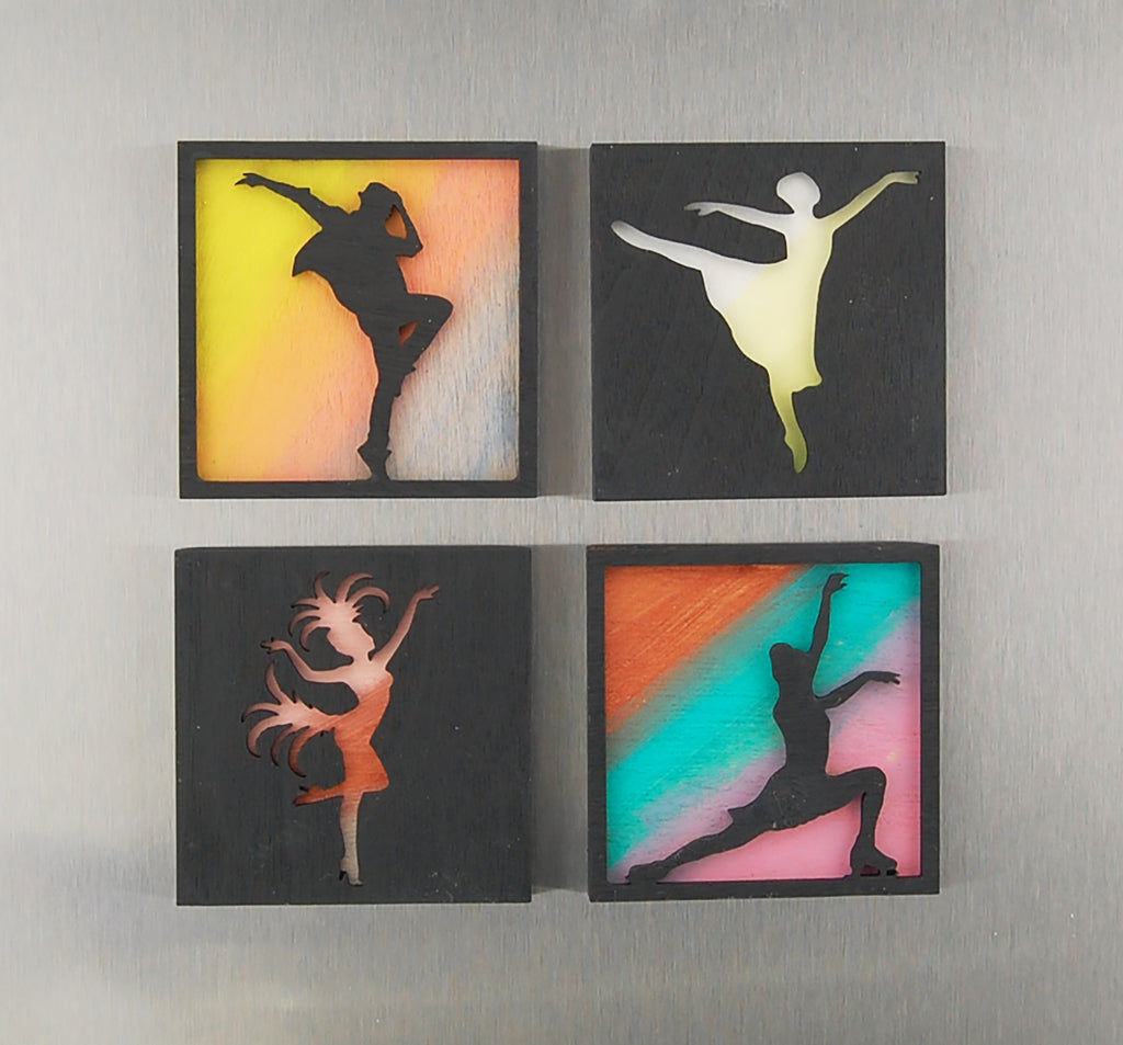 Refrigerator Magnet 4 Pack – Dancer Theme