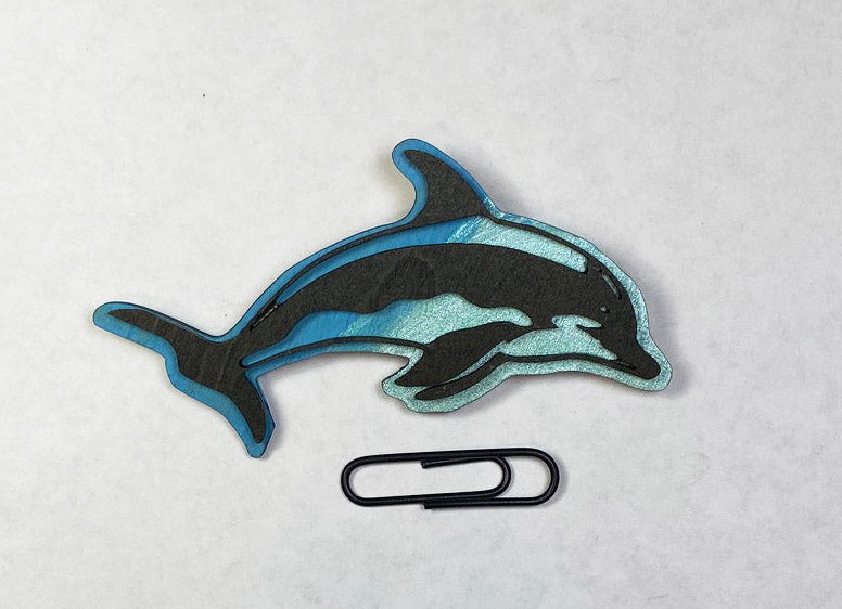Dolphin Wooden Pin | Handmade Laser Cut Wearable Art Brooch