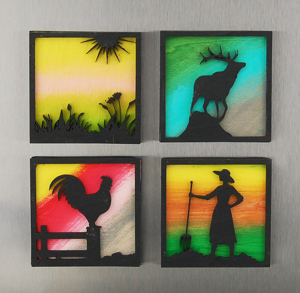 Refrigerator Magnet 4 Pack – Farm/Outdoor Theme