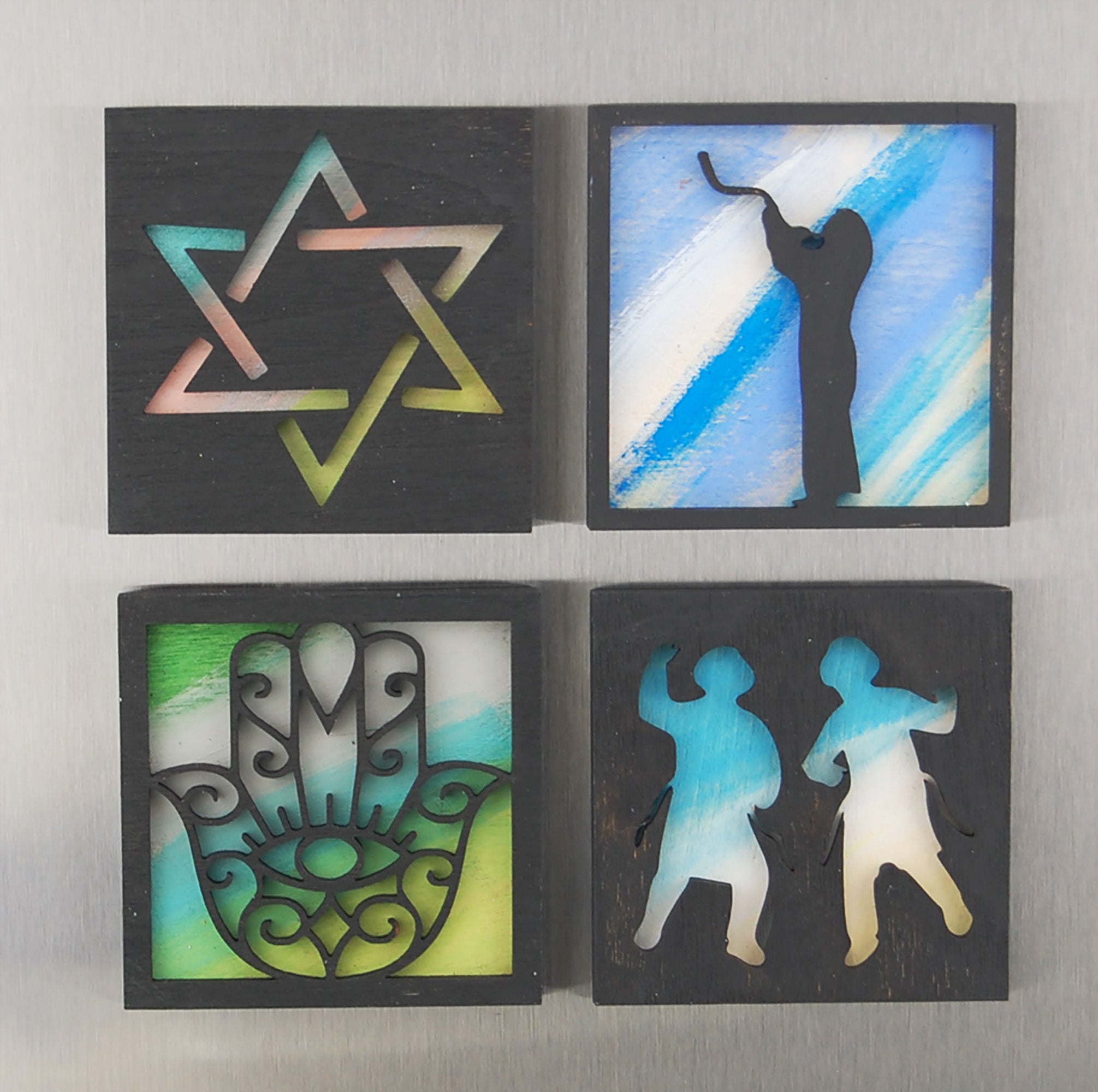 Refrigerator Magnet 4 Pack – Judaica Theme