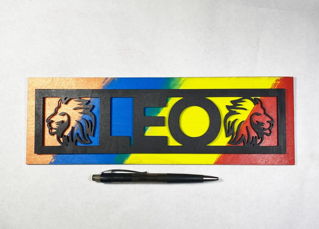 Leo Sign | Handmade Laser Cut Hand Painted Zodiac Astrology Decor