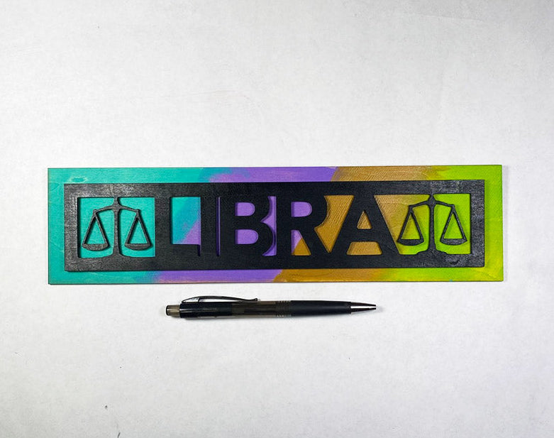 Libra Sign | Handmade Laser Cut Hand Painted Zodiac Astrology Decor