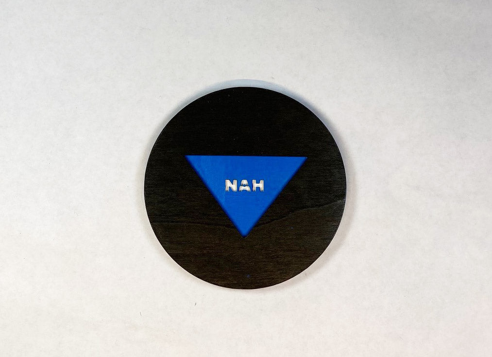 Magic 8 Ball Coaster Set | 6 Handmade Laser Cut Hand Painted Novelty Coasters with Holder
