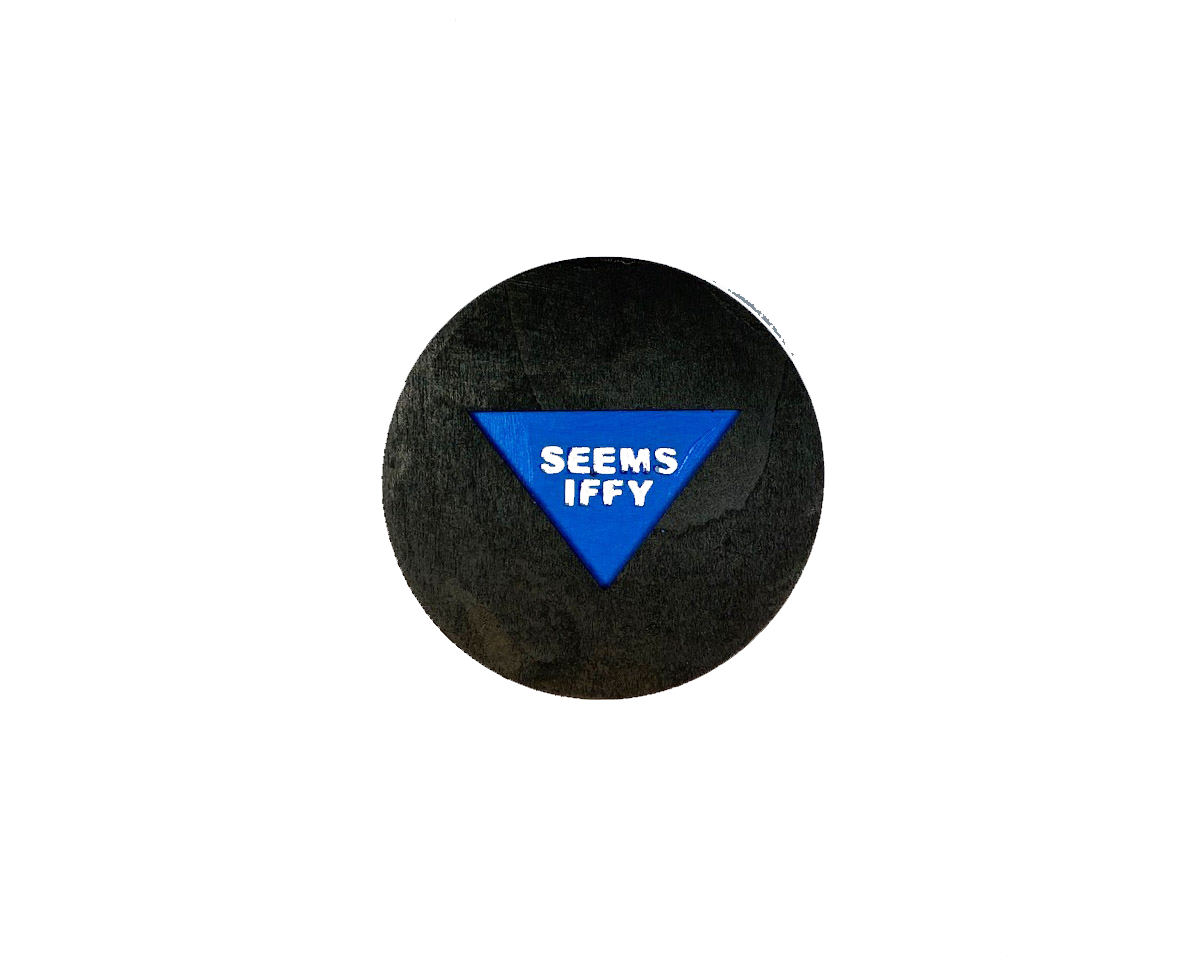 Magic 8 Ball Coaster Set | 6 Handmade Laser Cut Hand Painted Novelty Coasters with Holder