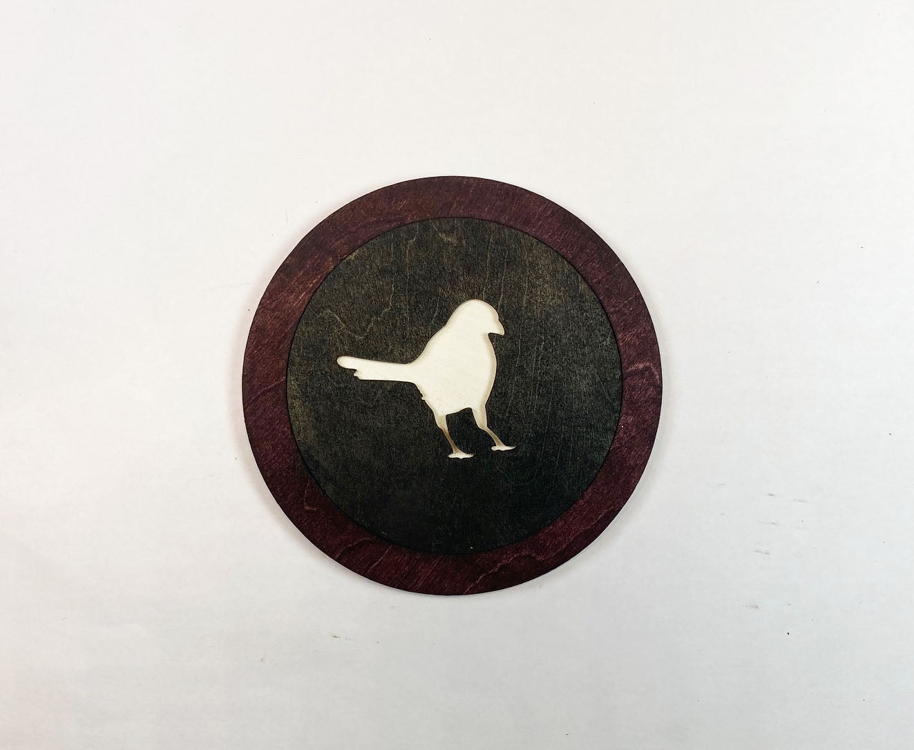 Magpie Coaster Set | 6 Handmade Laser Cut Hand Painted Bird Coasters with Holder