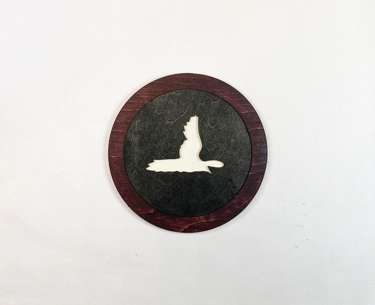Magpie Coaster Set | 6 Handmade Laser Cut Hand Painted Bird Coasters with Holder