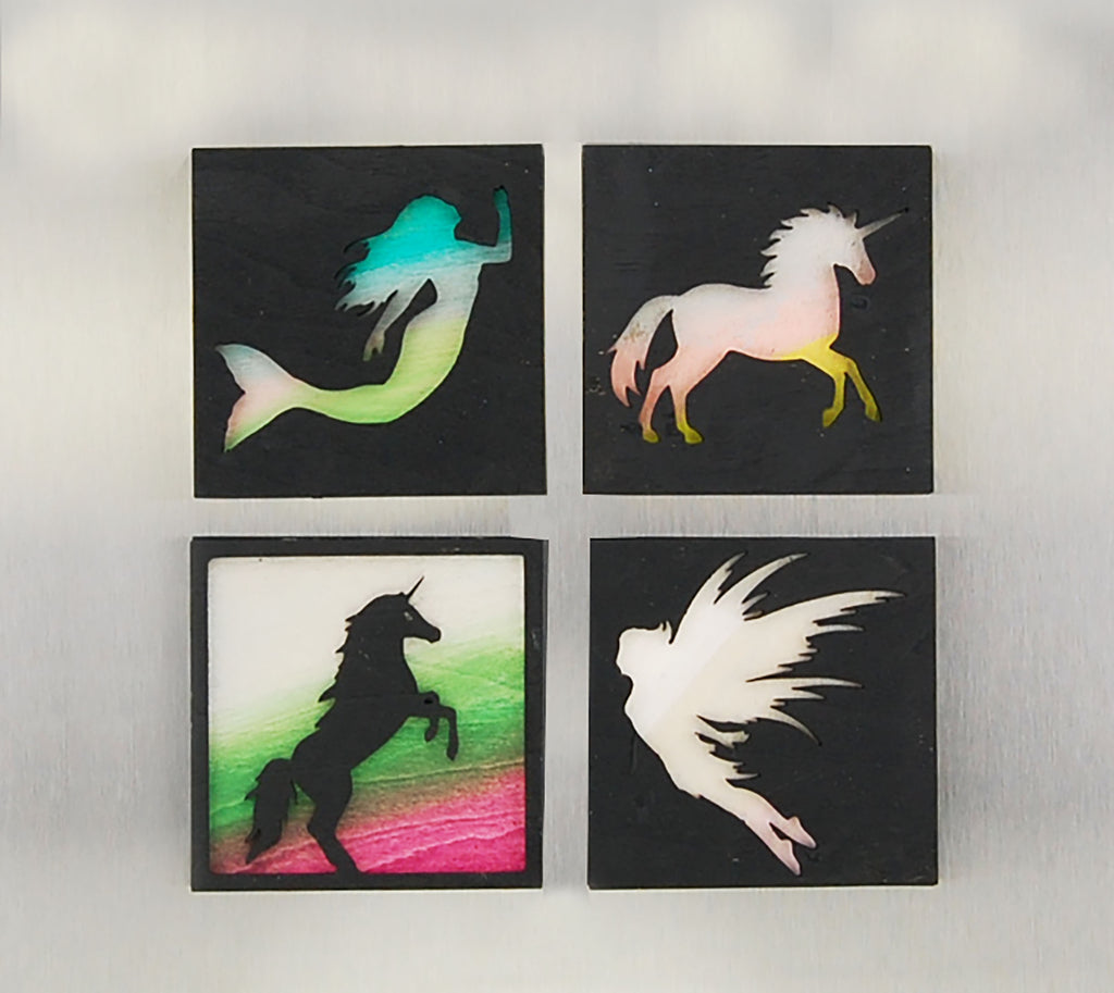 Refrigerator Magnet 4 Pack – Mythical Theme