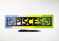 Pisces Sign | Handmade Laser Cut Hand Painted Zodiac Astrology Decor