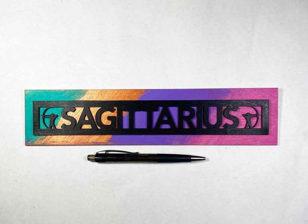 Sagittarius Sign | Handmade Laser Cut Hand Painted Zodiac Astrology Decor