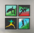 Refrigerator Magnet 4 Pack – Sport Theme