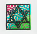 Star of David wall art, laser cut, hand painted, 11.5"x11"