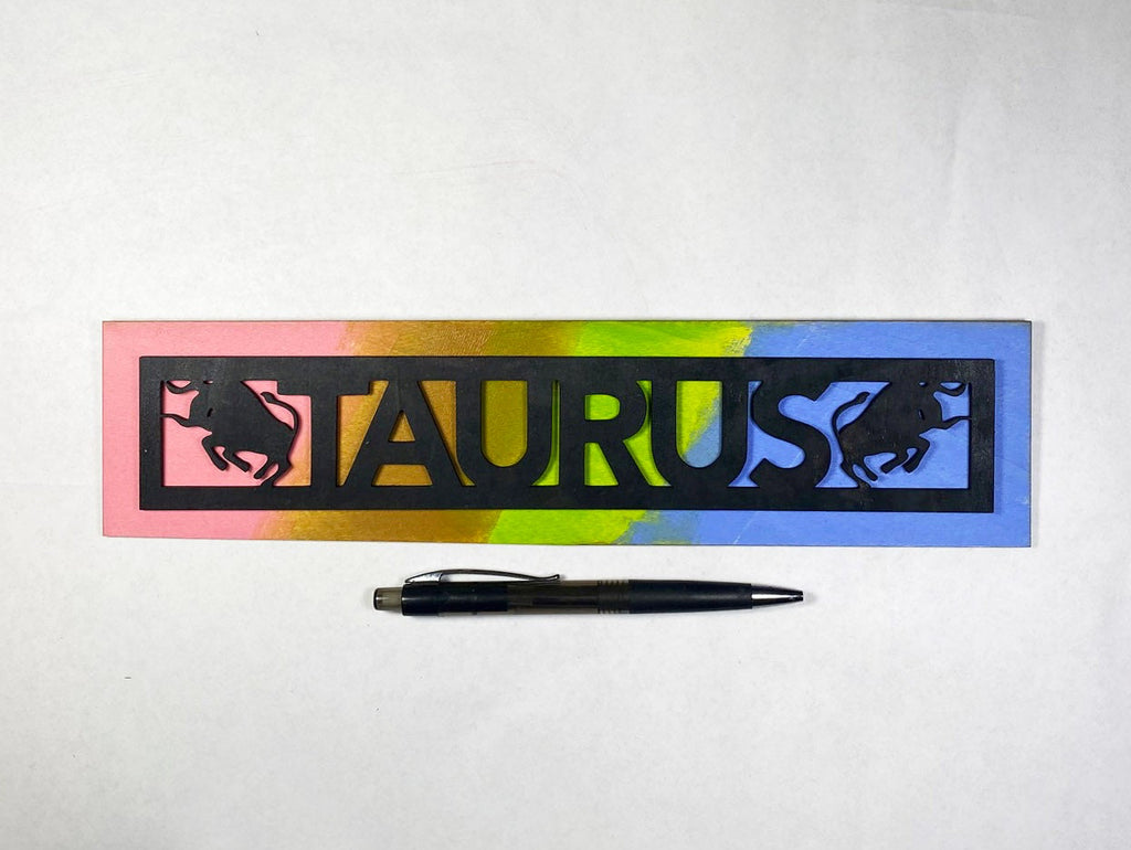 Taurus Sign | Handmade Laser Cut Hand Painted Zodiac Astrology Decor