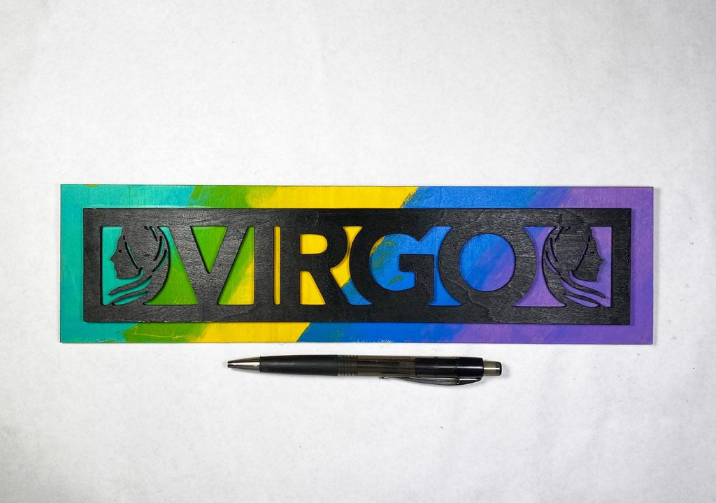 Virgo Sign | Handmade Laser Cut Hand Painted Zodiac Astrology Decor