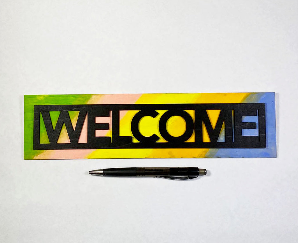 Welcome Sign | Handmade Laser Cut Hand Painted Wood Home Decor